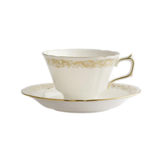 Aves Gold Narrow Band - Tea Cup & Saucer