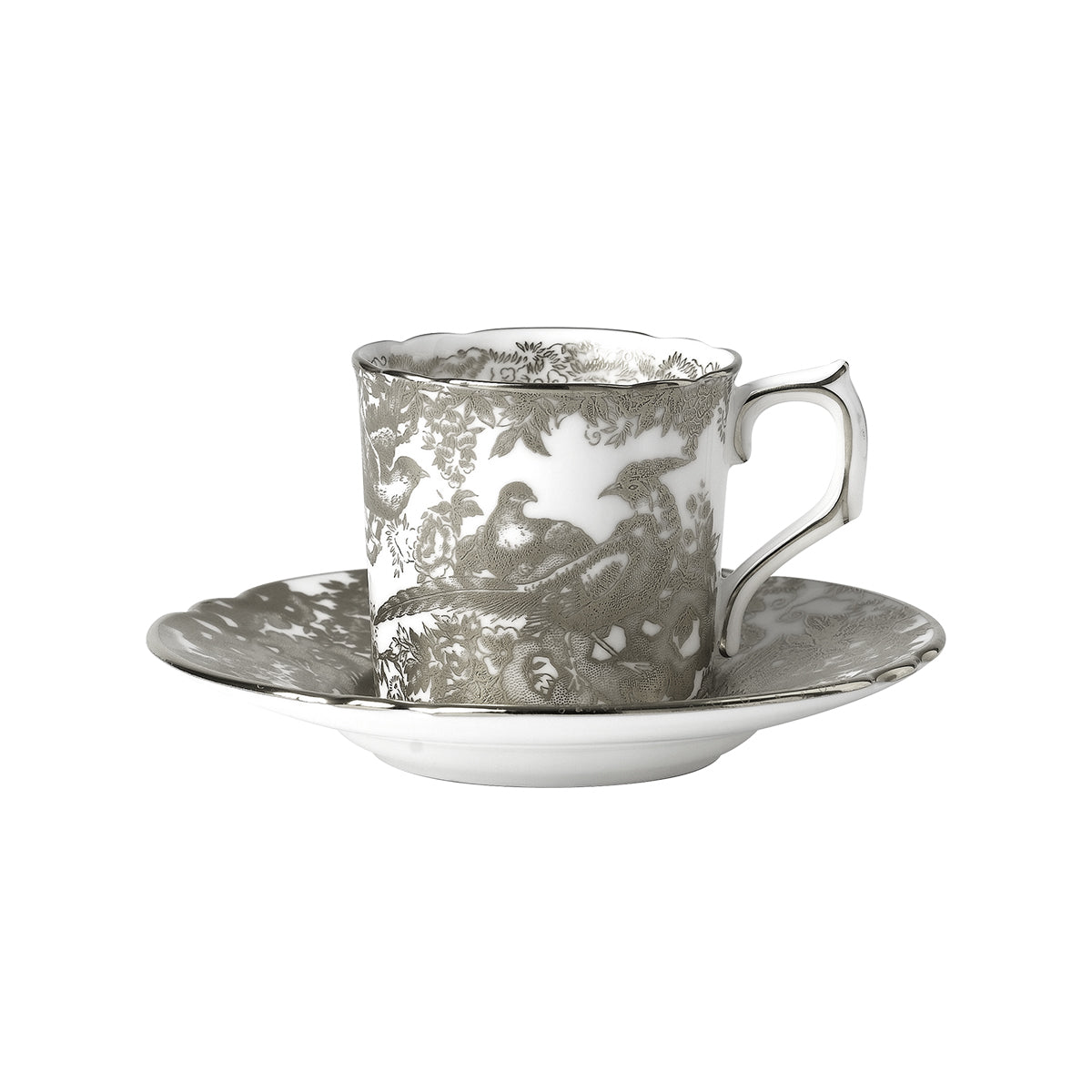 Aves Platinum Coffee Cup & Saucer