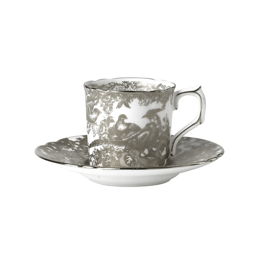 Aves Platinum Coffee Cup & Saucer