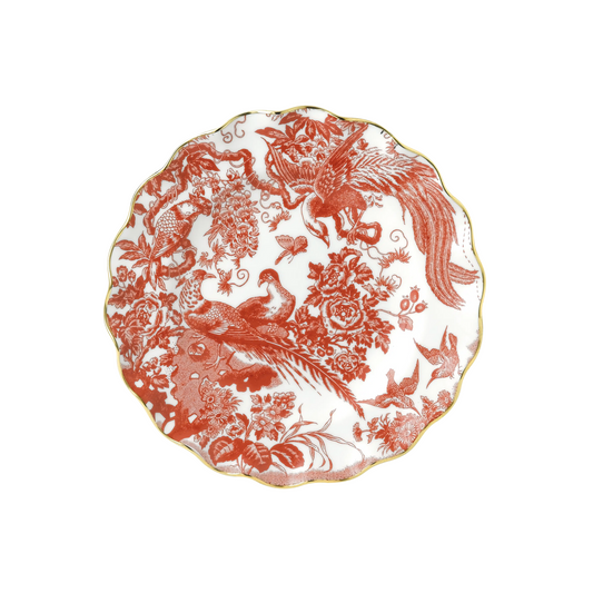 Aves Red - Fluted Dessert Plate