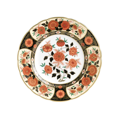 Decorative plate with floral patterns on a white background