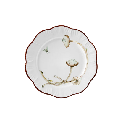 Les Champignons Hand Painted Salad/Dessert Plate