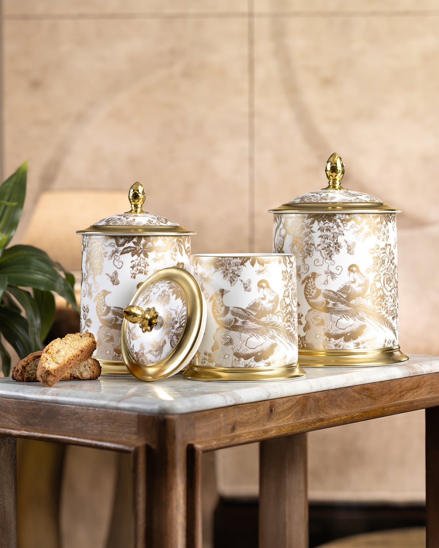 Aves Gold Storage Jars