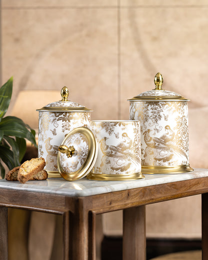 Aves Gold Storage Jars