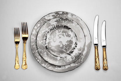 Aves Platinum Fluted Dessert Plate