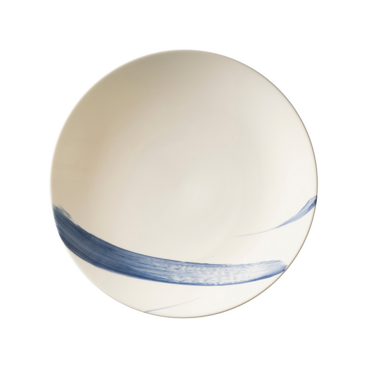 Brushstroke Blue Serving Bowl