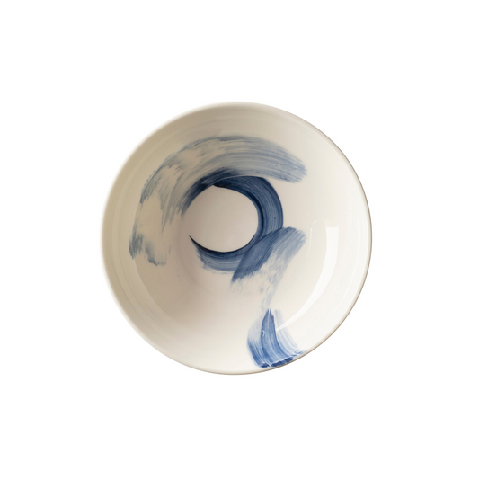 Brushstroke Blue Fruit Bowl