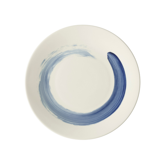 Brushstroke Blue Dinner Plate