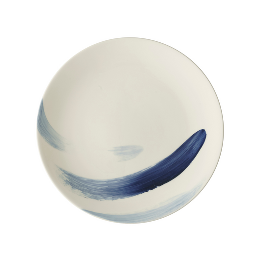 Brushstroke Blue Buffet Plate