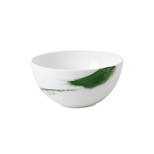 Brushstroke Green Coupe Bowl