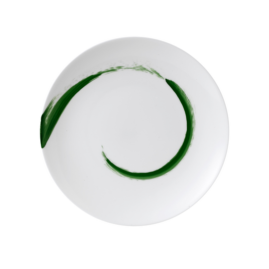 Brushstroke Green Dinner Plate