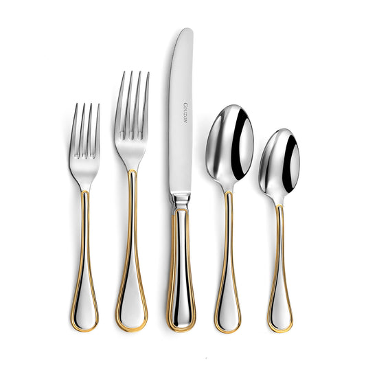 Lyrique Gold Accent - 5 Piece Place Setting