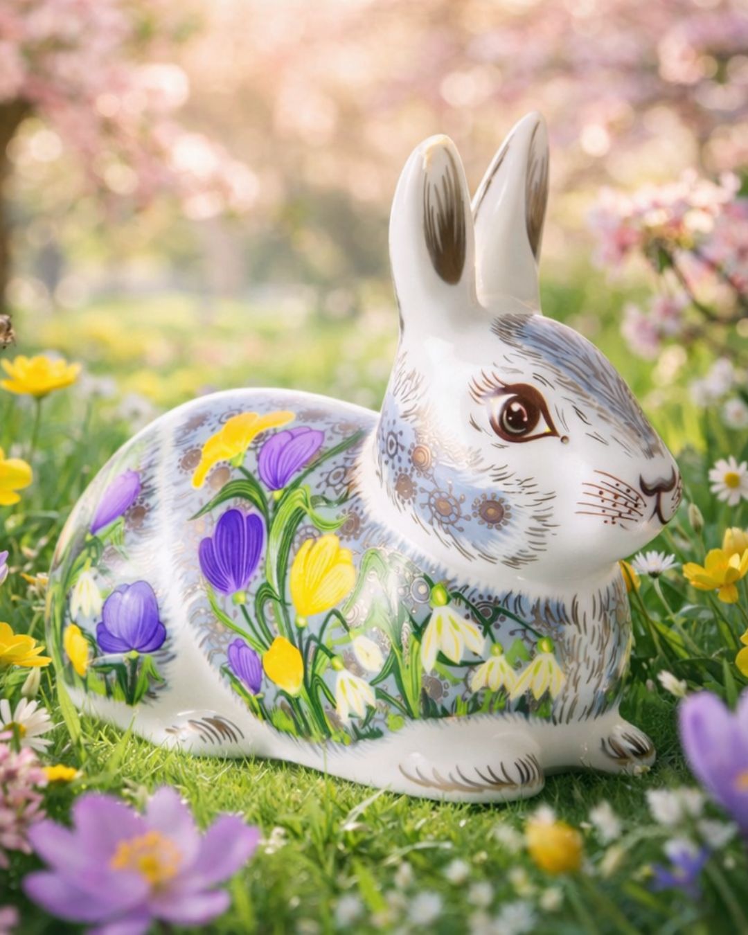 Springtime Bunny Figurine/Paperweight