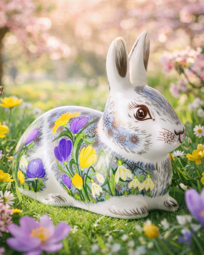 Springtime Bunny Figurine/Paperweight