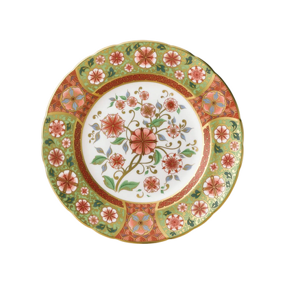 Decorative plate with floral pattern on a white background