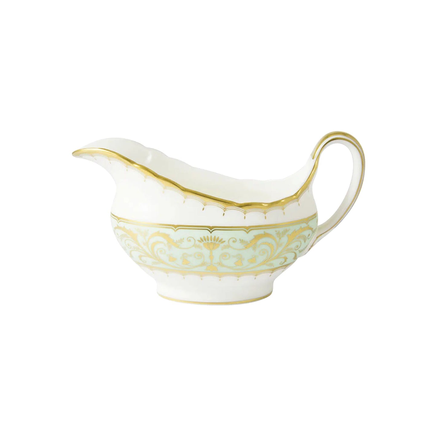 Darley Abbey Mint Green - Sauce Boat & Stand