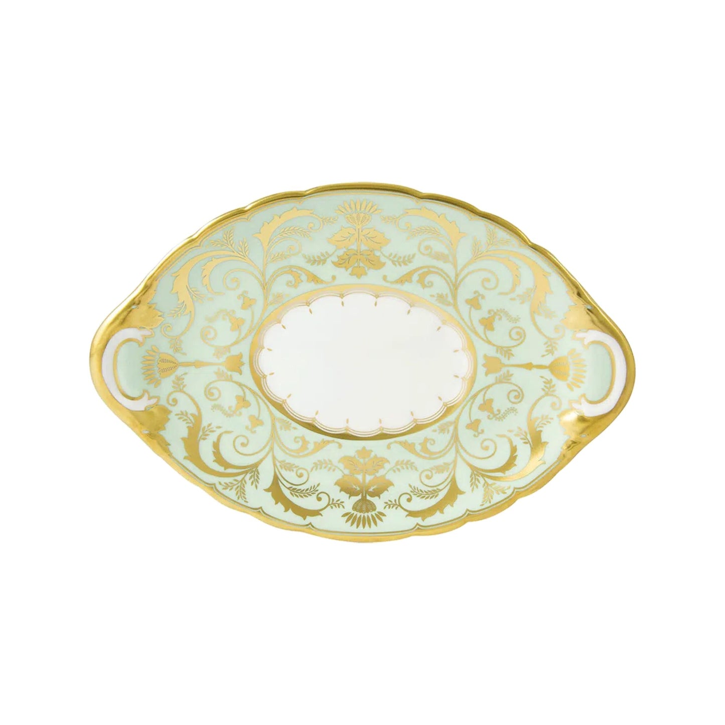 Darley Abbey Mint Green - Sauce Boat & Stand