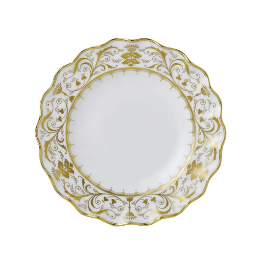 Darley Abbey White - Fluted Dessert Plate