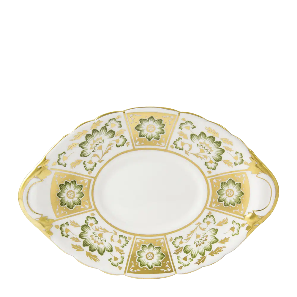 Derby Panel Green - Sauce Boat & Stand