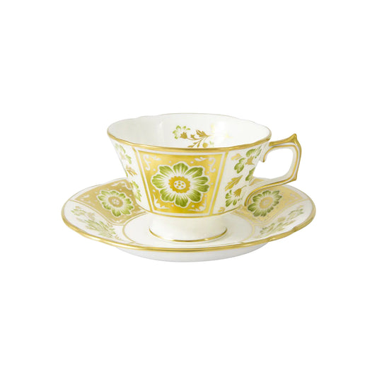 Derby Panel Green - Tea Cup & Saucer