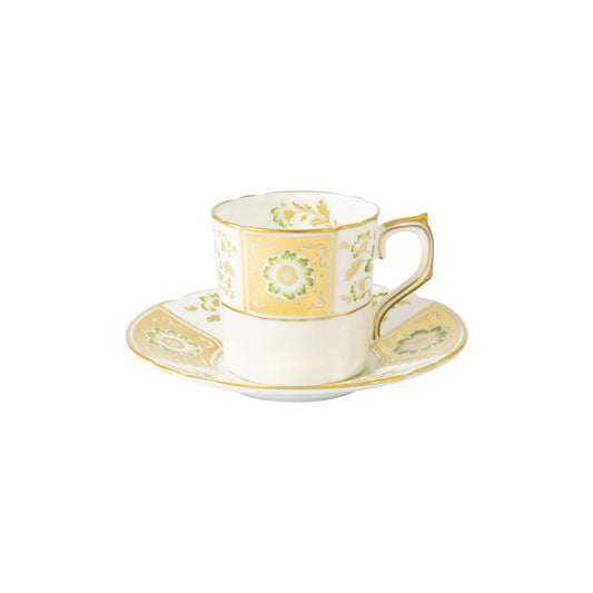 Derby Panel Green - Coffee Cup & Saucer