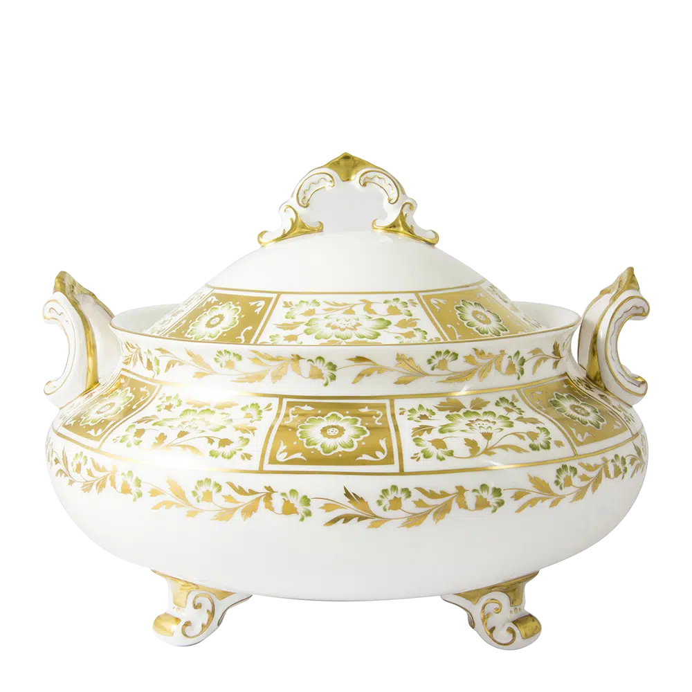Derby Panel Green - Soup Tureen & Stand