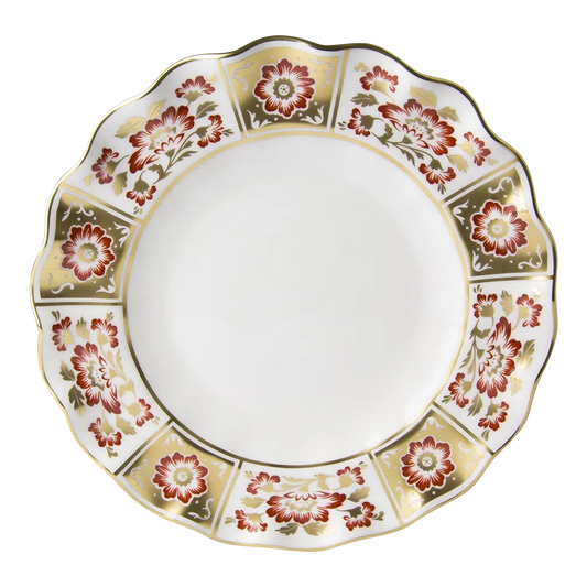 Derby Panel Red - Fluted Dessert Plate