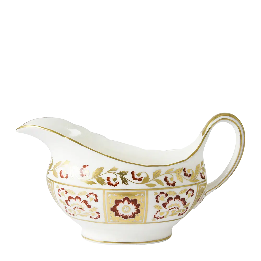 Derby Panel Red - Sauce Boat & Stand