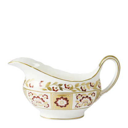 Derby Panel Red - Sauce Boat & Stand