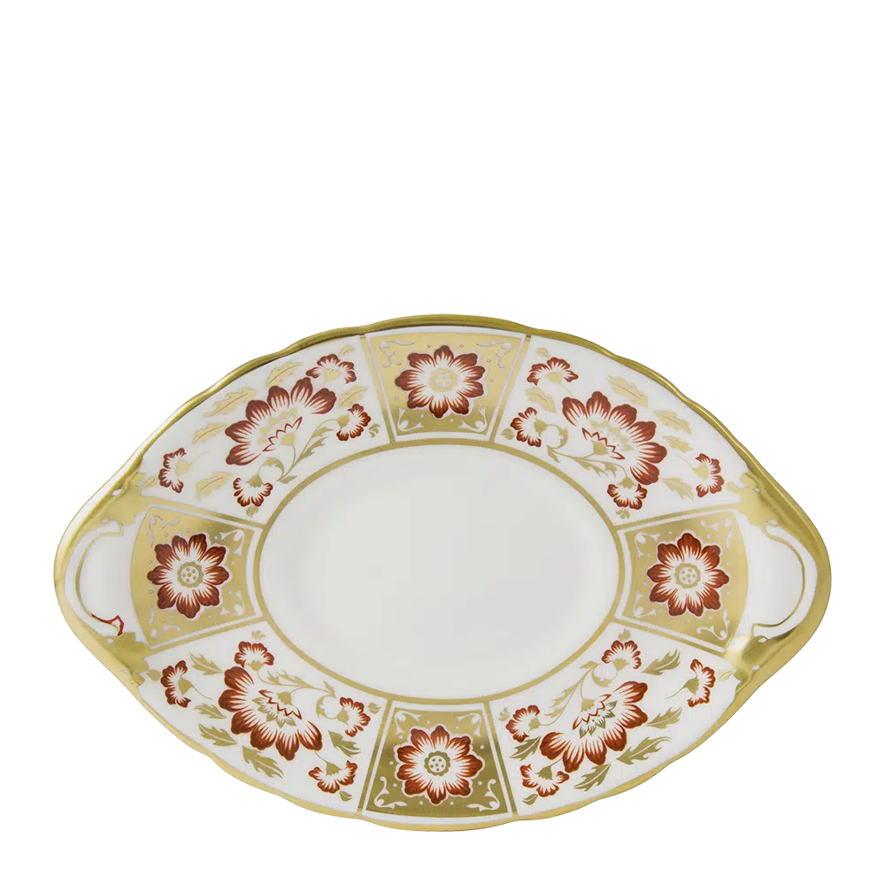 Derby Panel Red - Sauce Boat & Stand