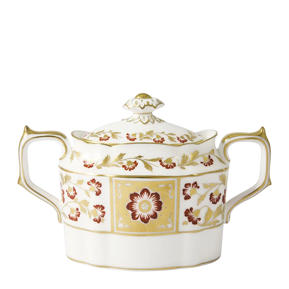 Derby Panel Red - Covered Sugar Bowl