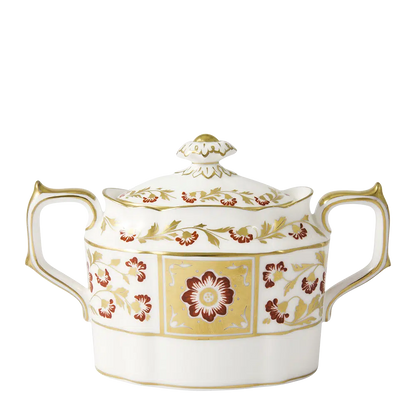 Derby Panel Red - Covered Sugar Bowl