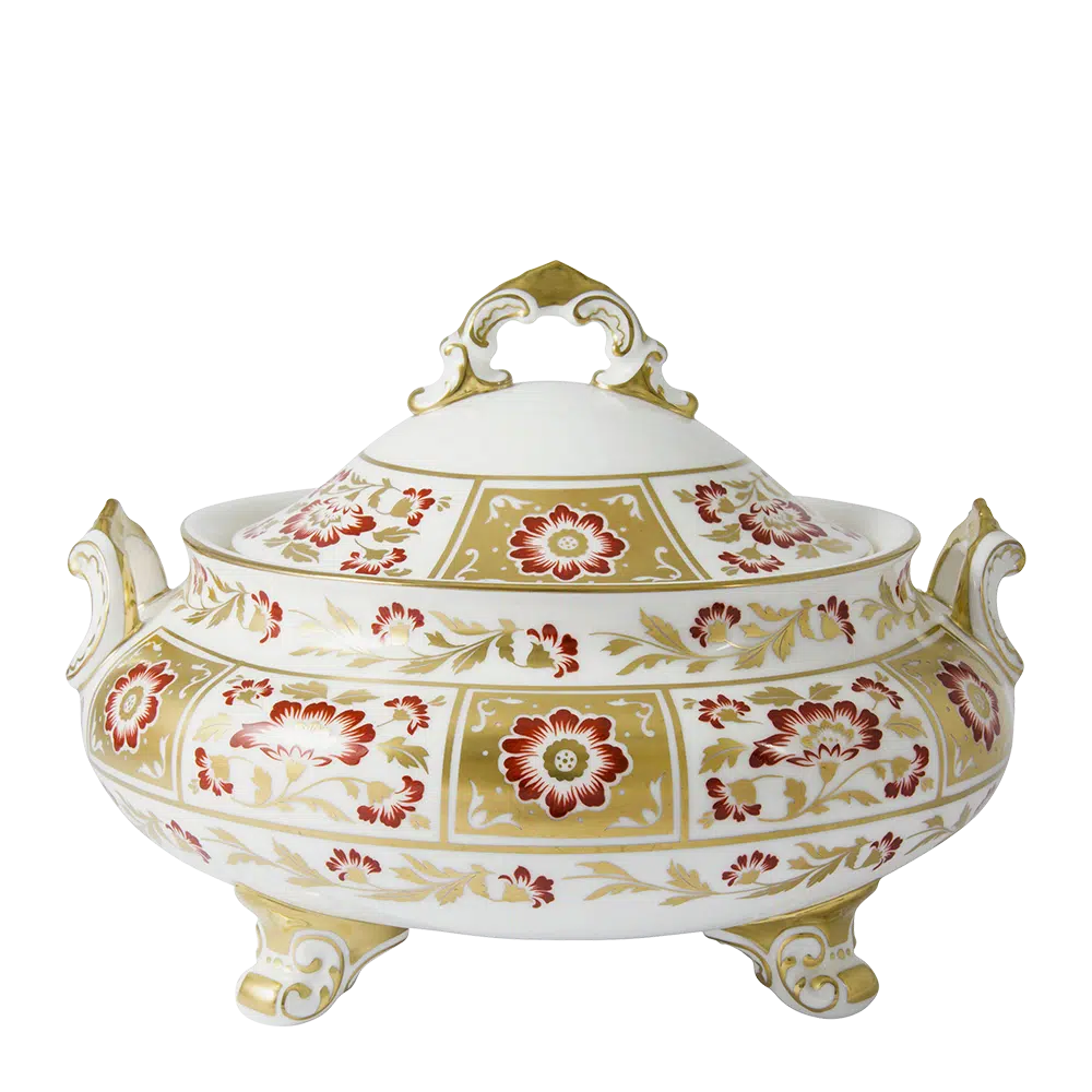 Derby Panel Red - Covered Vegetable Bowl