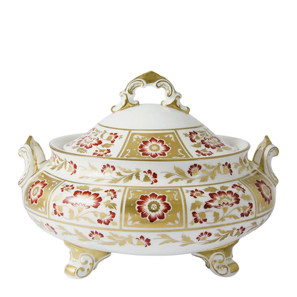 Derby Panel Red - Covered Vegetable Bowl