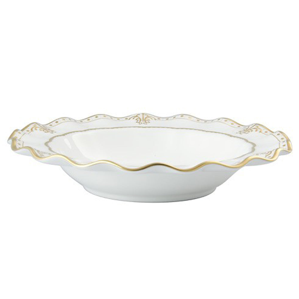 ELIZABETH GOLD RIMMED SOUP BOWL