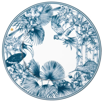 Paraíso Blue Buffet Plate, Cylindrical