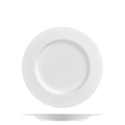 Datum Satin White Rimmed Salad Plate