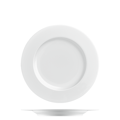 Datum White Rimmed Salad (Breakfast) Plate