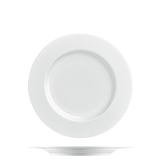 Datum White Rimmed Salad (Breakfast) Plate