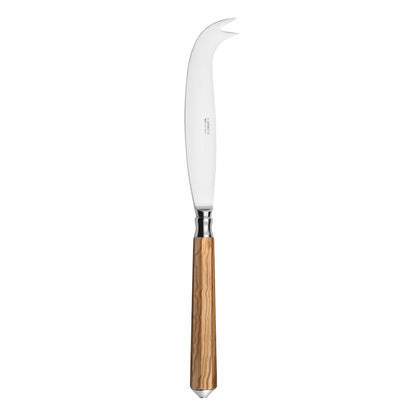 cheese knife with wooden handle on a white background