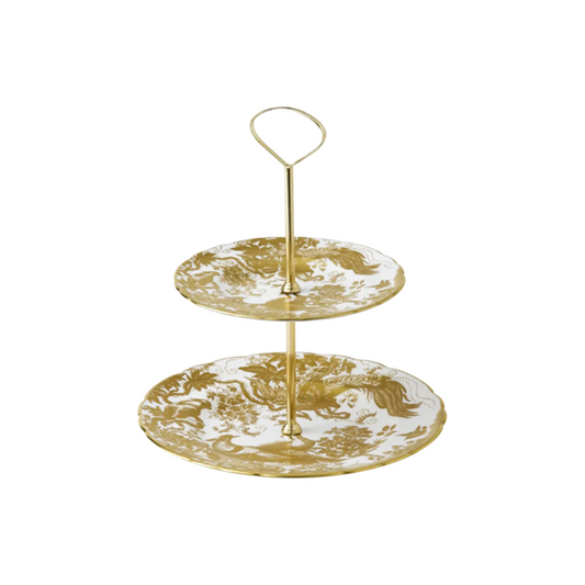 Aves Gold - 2 Tier Cake Stand