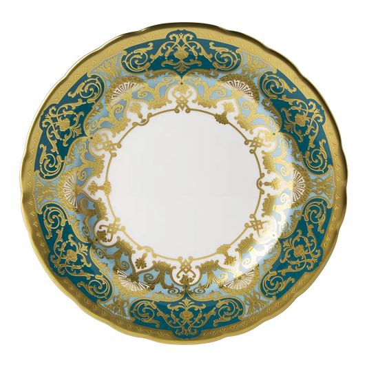 Heritage Forest Green & Turquoise Salad (Dessert) Plate