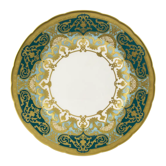 Heritage Forest Green & Turquoise Dinner Plate