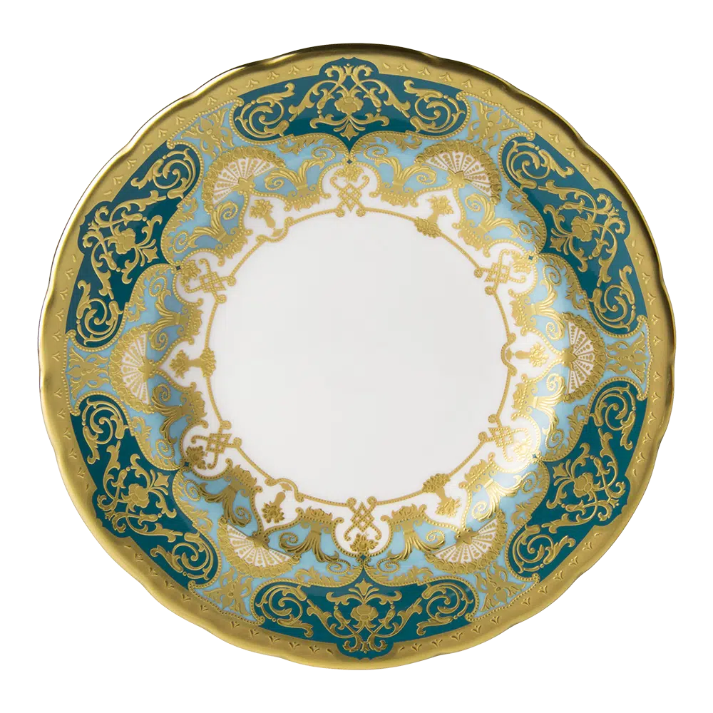 Heritage Forest Green & Turquoise Bread & Butter Plate