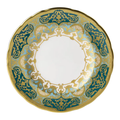 Heritage Forest Green & Turquoise Bread & Butter Plate
