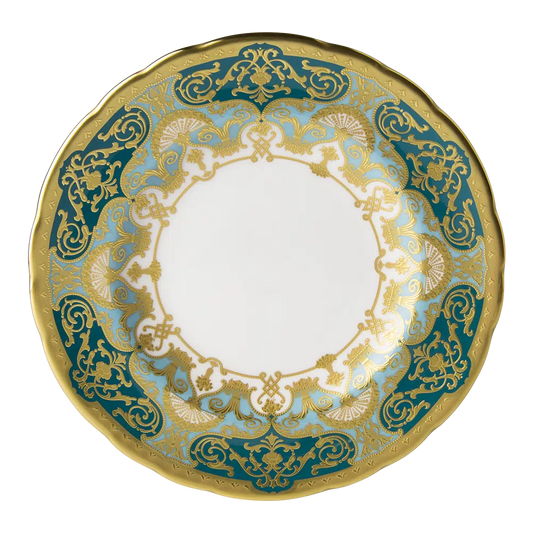 Heritage Forest Green & Turquoise Bread & Butter Plate