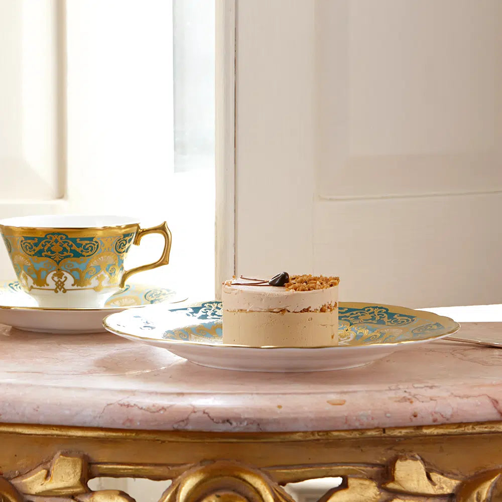 Heritage Forest Green & Turquoise - Tea Cup & Saucer