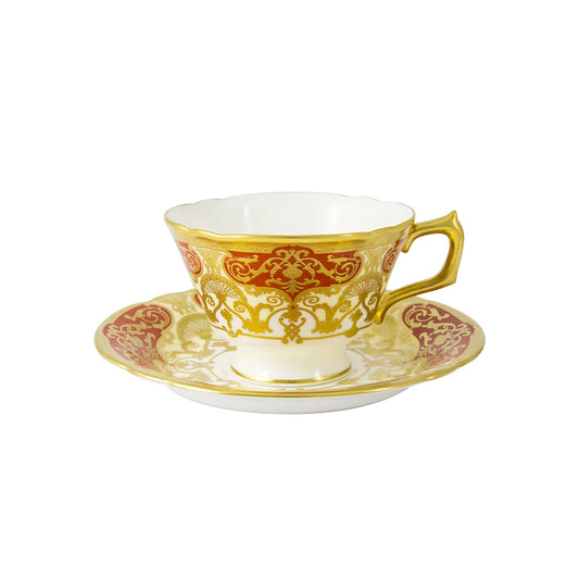 Heritage Red & Cream Tea Cup & Saucer