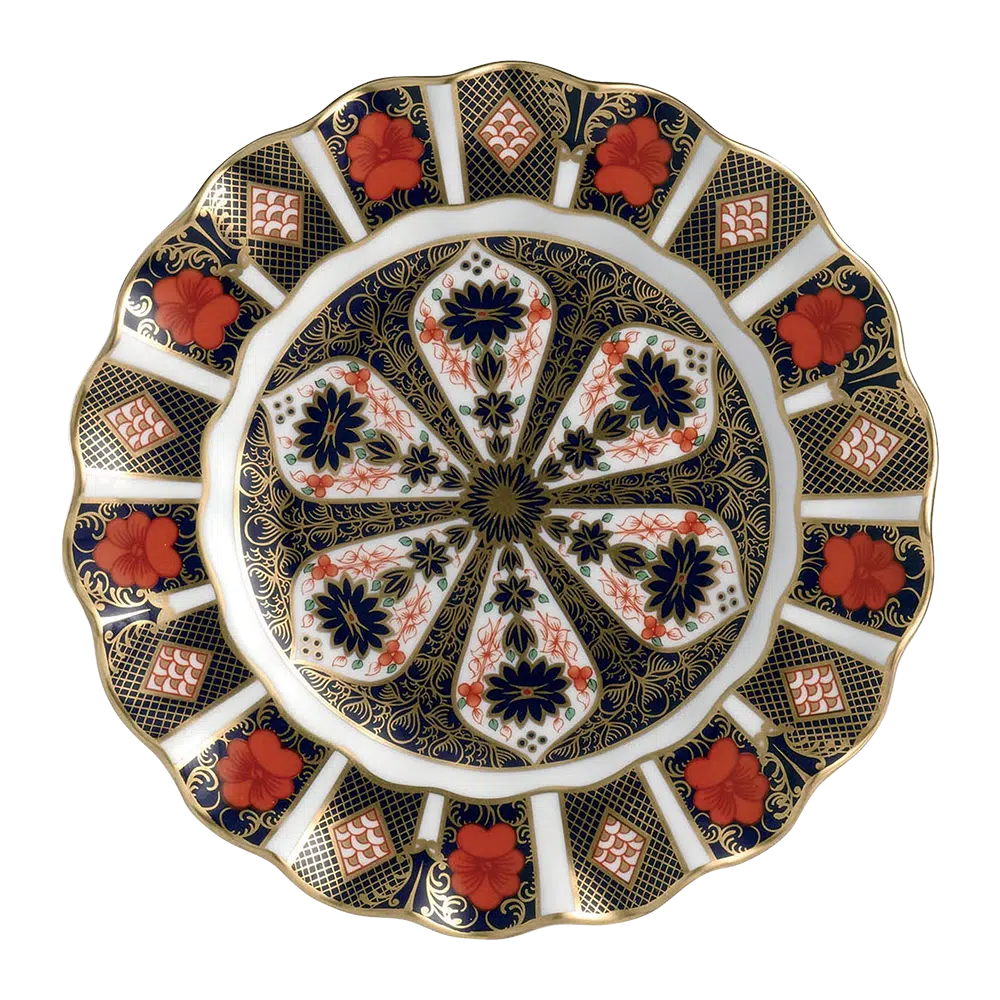 Old Imari Fluted Dessert Plate