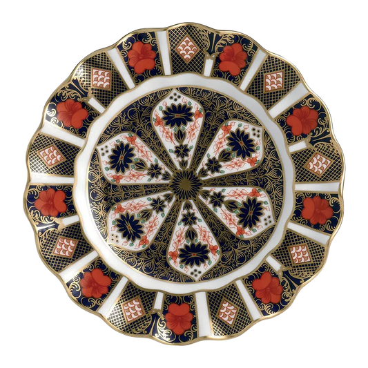 Old Imari Fluted Dessert Plate
